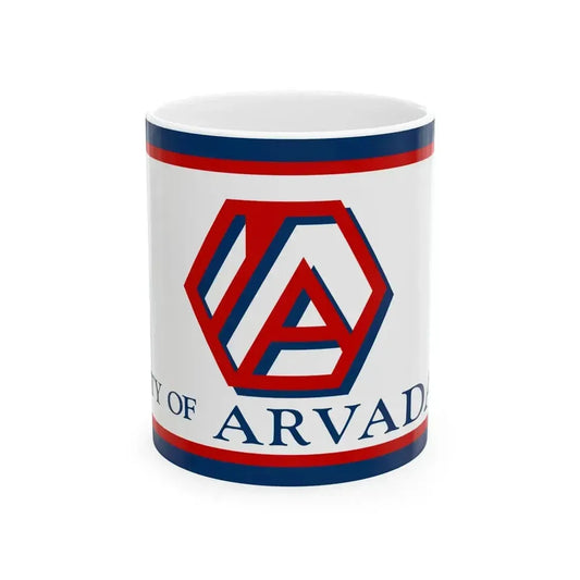Flag of Arvada Colorado (United States) White Coffee Mug 11oz - Go Mug Yourself