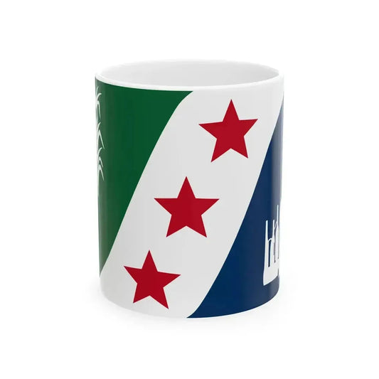 Flag of Ascension Parish Louisiana (United States) White Coffee Mug 11oz - Go Mug Yourself