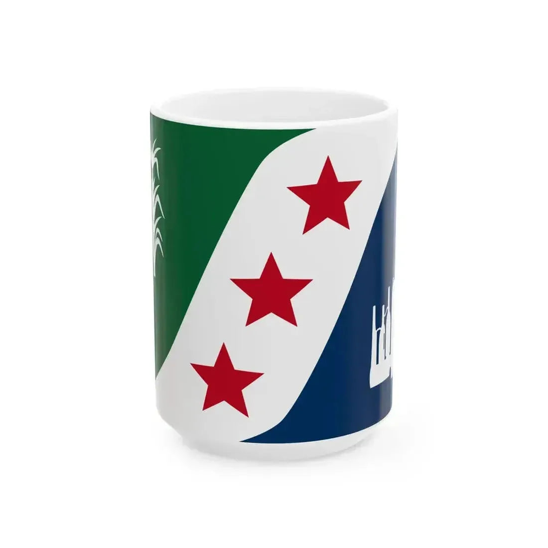 Flag of Ascension Parish Louisiana (United States) White Coffee Mug 15oz - Go Mug Yourself
