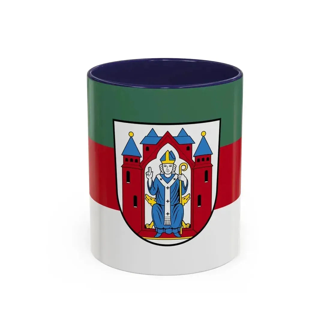 Flag of Aschaffenburg 2 Germany - Accent Coffee Mug 11oz Navy - Go Mug Yourself