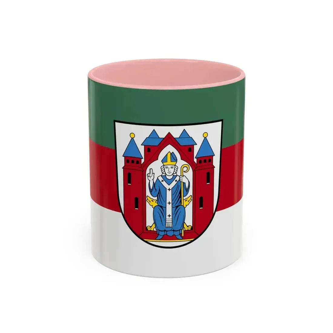Flag of Aschaffenburg 2 Germany - Accent Coffee Mug 11oz Pink - Go Mug Yourself