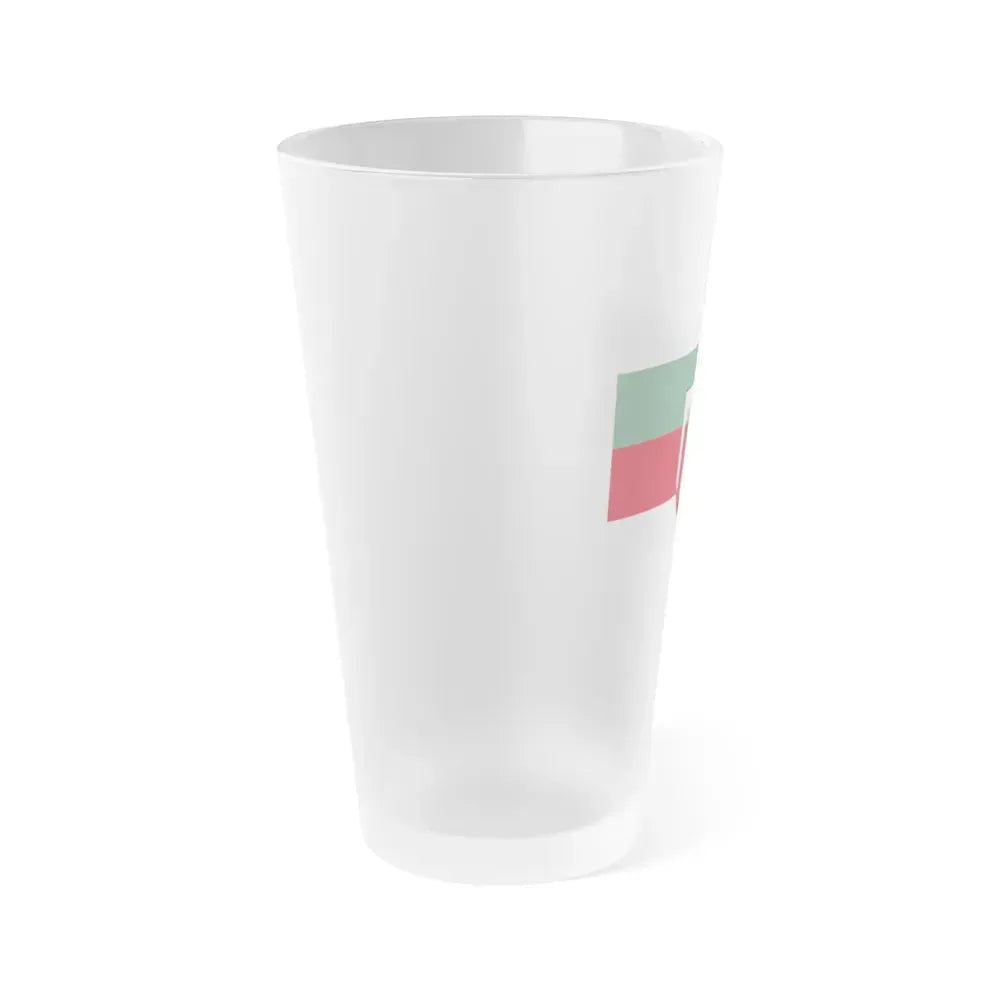 Flag of Aschaffenburg 2 Germany - Frosted Pint Glass 16oz - Go Mug Yourself
