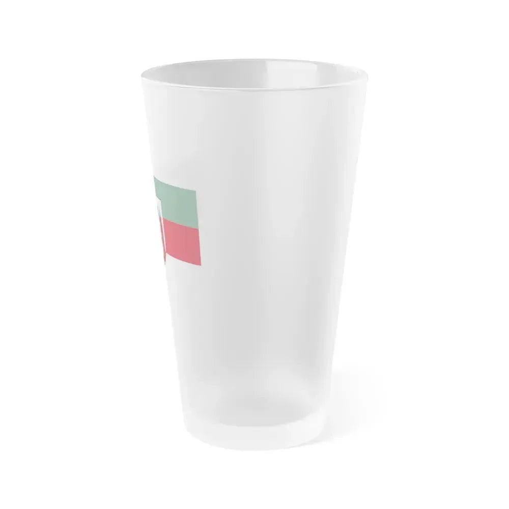 Flag of Aschaffenburg 2 Germany - Frosted Pint Glass 16oz - Go Mug Yourself