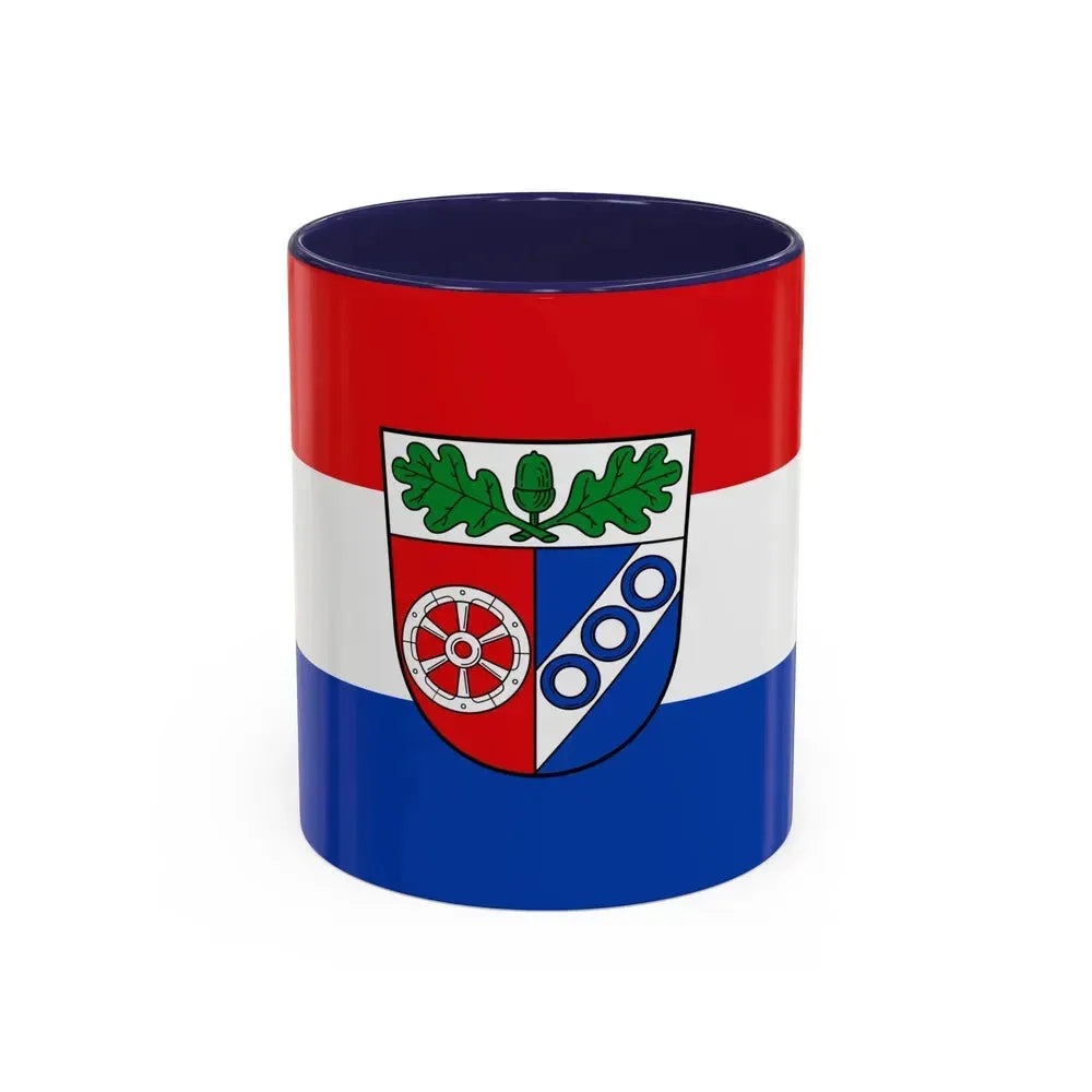 Flag of Aschaffenburg Germany - Accent Coffee Mug 11oz Navy - Go Mug Yourself
