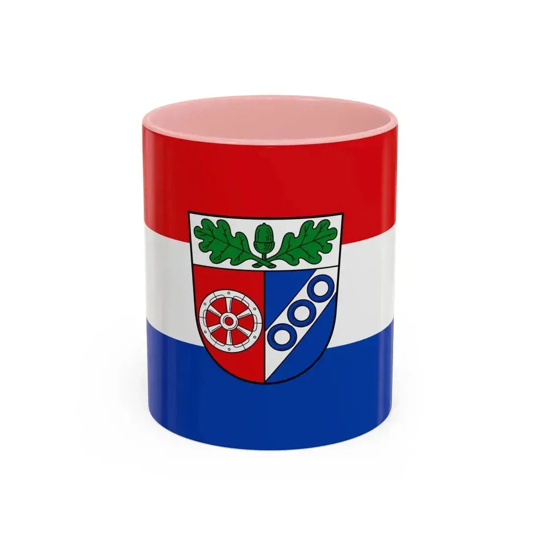 Flag of Aschaffenburg Germany - Accent Coffee Mug 11oz Pink - Go Mug Yourself