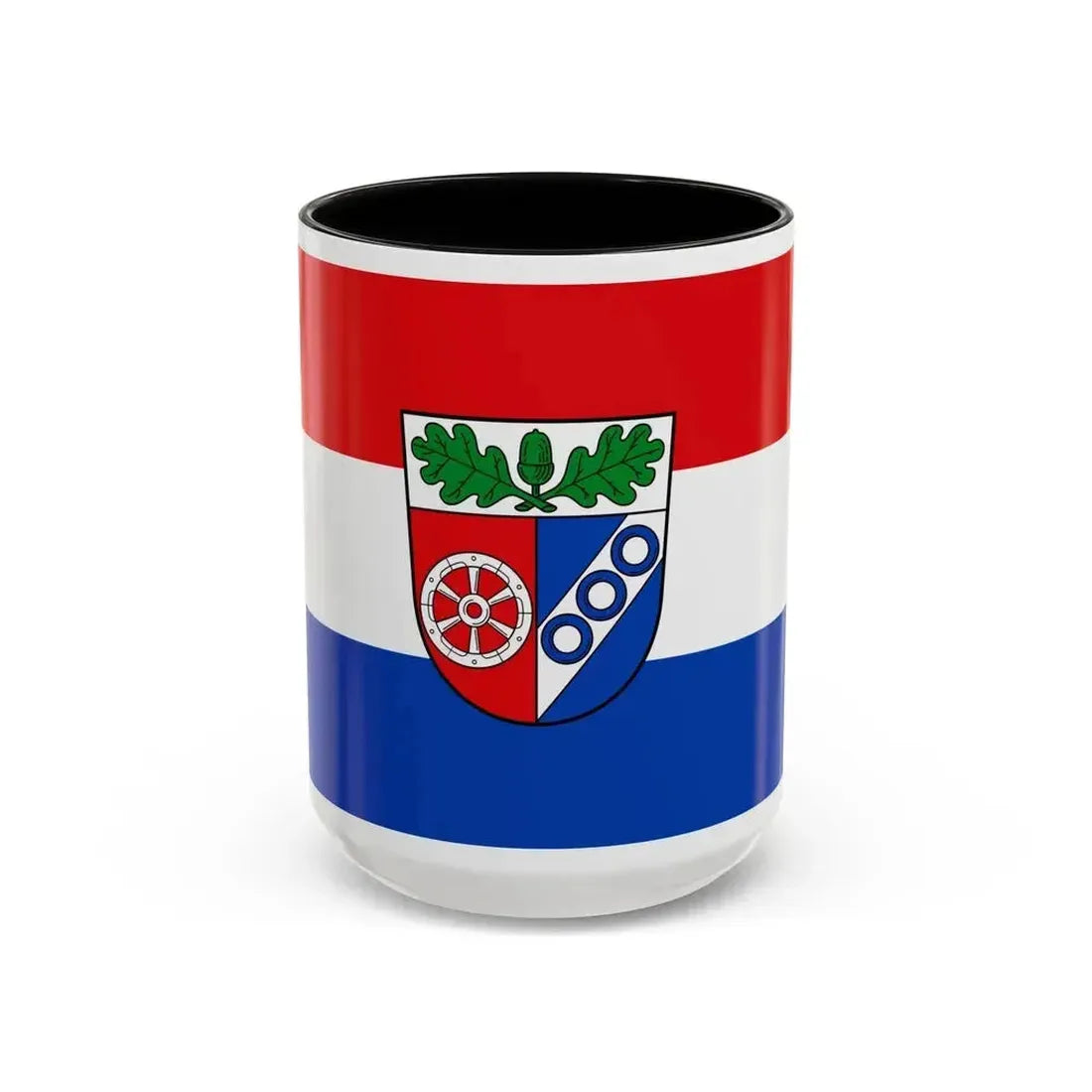 Flag of Aschaffenburg Germany - Accent Coffee Mug 15oz Black - Go Mug Yourself