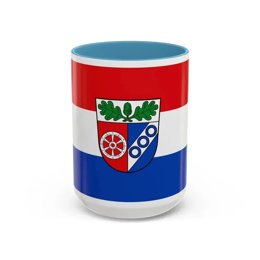 Flag of Aschaffenburg Germany - Accent Coffee Mug 15oz Light Blue - Go Mug Yourself