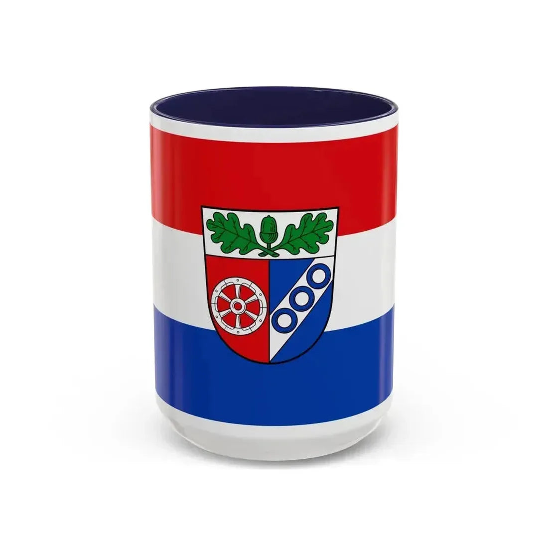 Flag of Aschaffenburg Germany - Accent Coffee Mug 15oz Navy - Go Mug Yourself