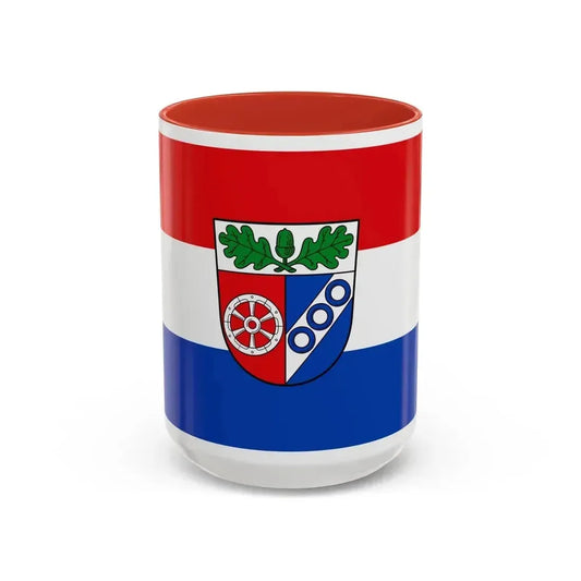 Flag of Aschaffenburg Germany - Accent Coffee Mug 15oz Red - Go Mug Yourself
