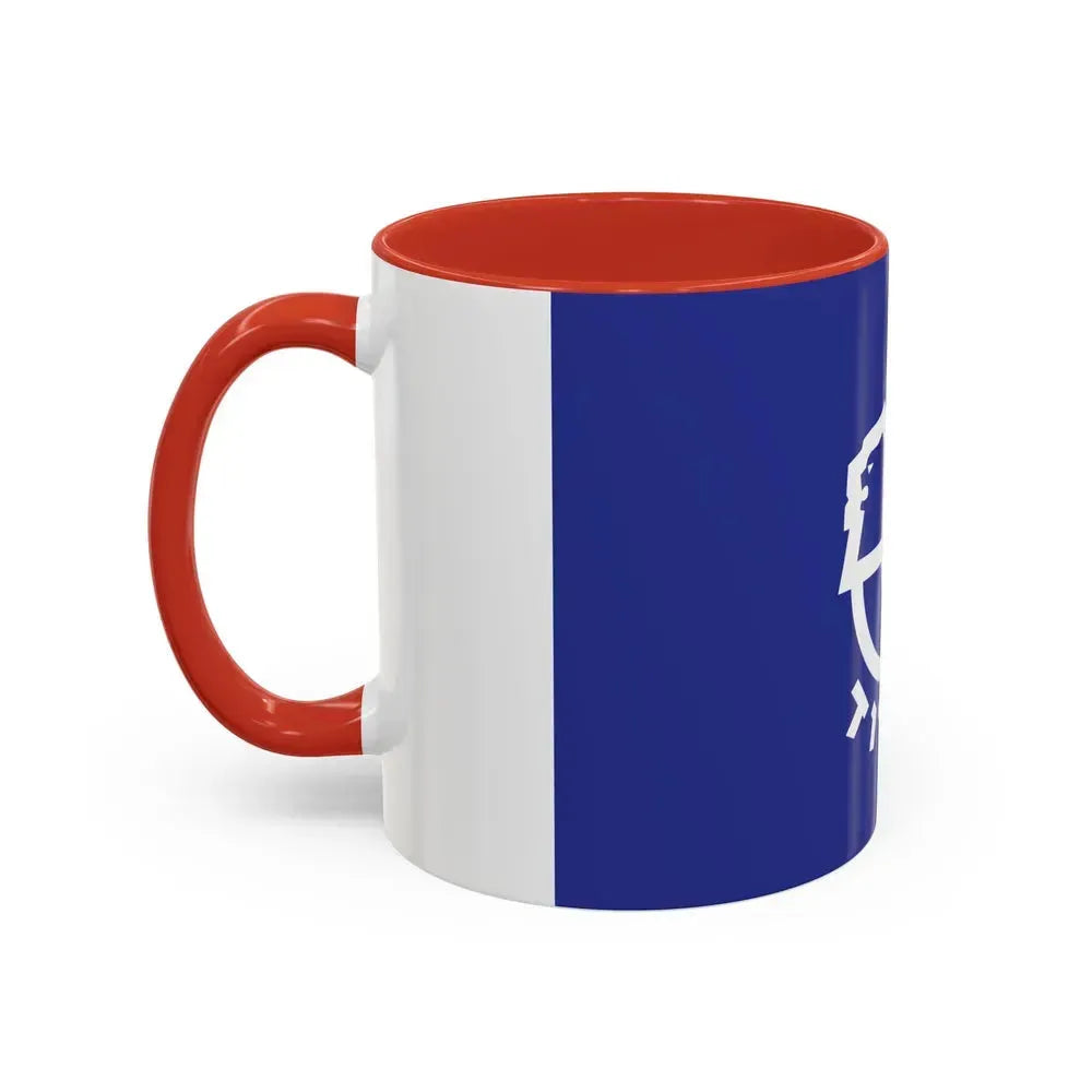 Flag of Ashdod Israel - Accent Coffee Mug - Go Mug Yourself