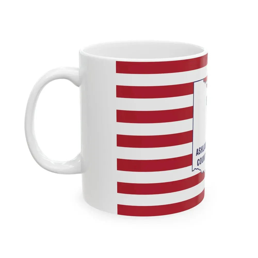 Flag of Ashland County Ohio (United States) White Coffee Mug - Go Mug Yourself
