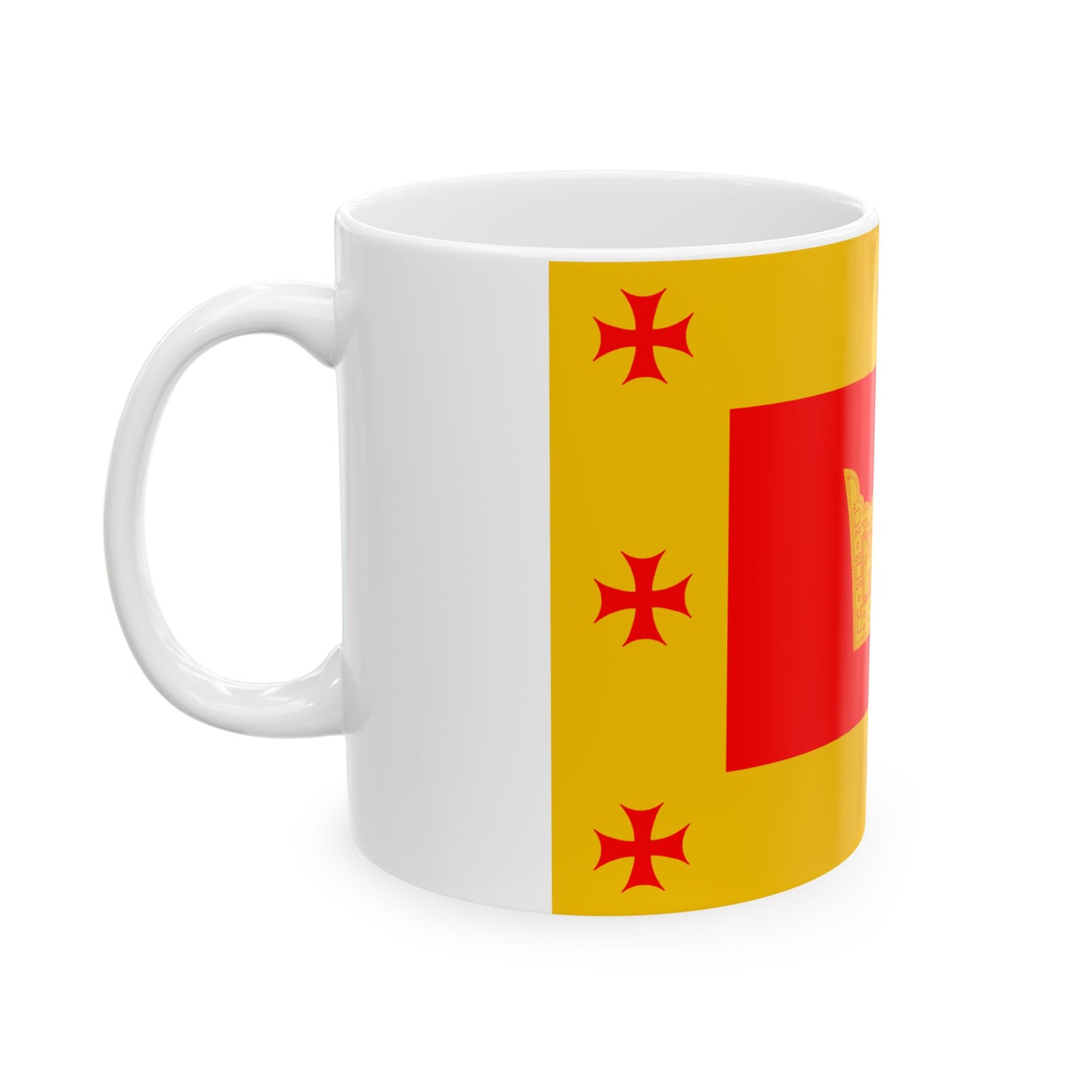 Flag of Aspindza Municipality (Georgia) White Coffee Mug-Go Mug Yourself