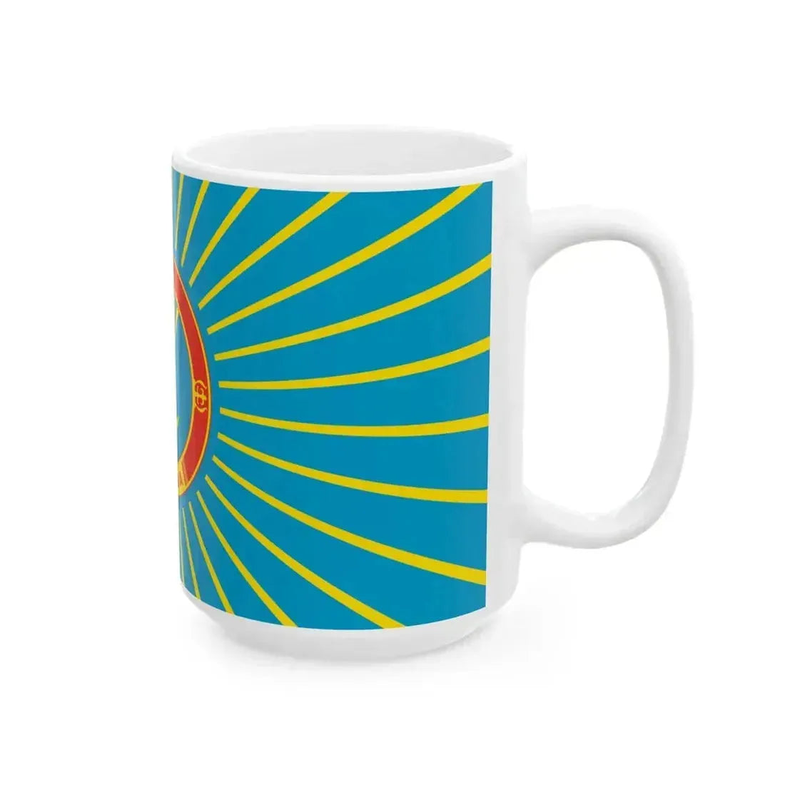 Flag of Astana Kazakhstan latin (Kazakhstan) White Coffee Mug - Go Mug Yourself
