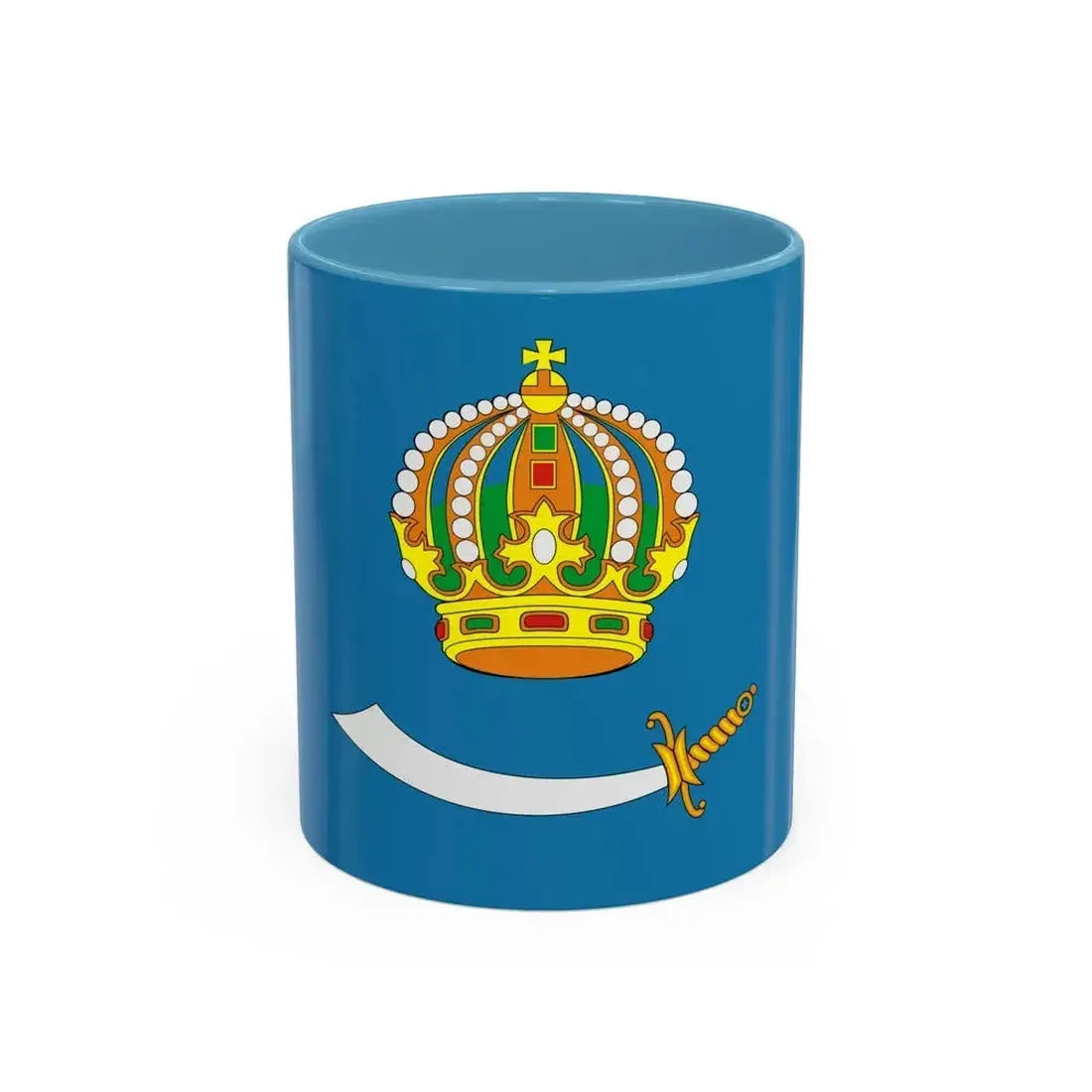 Flag of Astrakhan Oblast Russia - Accent Coffee Mug 11oz Light Blue - Go Mug Yourself