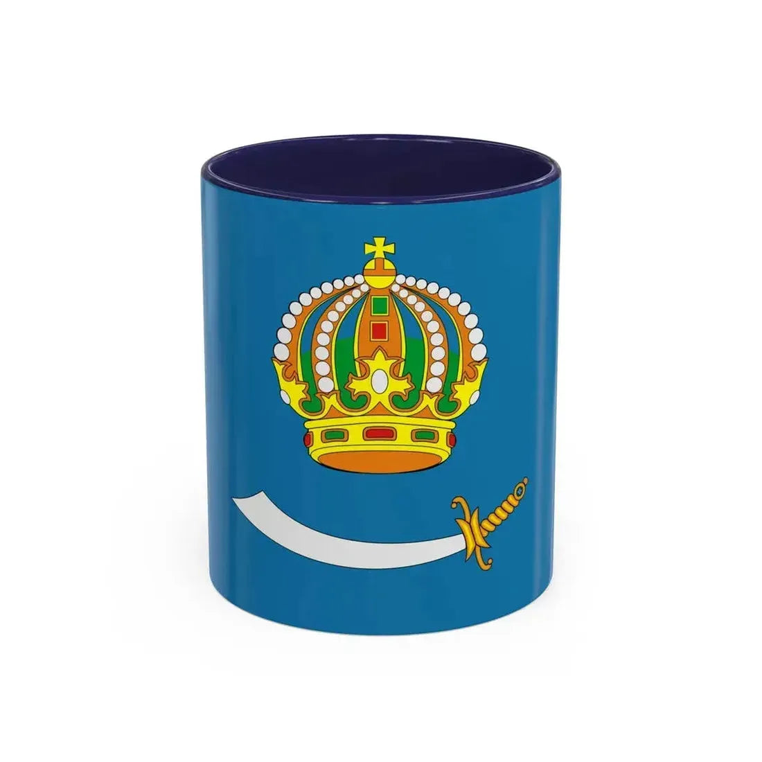 Flag of Astrakhan Oblast Russia - Accent Coffee Mug 11oz Navy - Go Mug Yourself