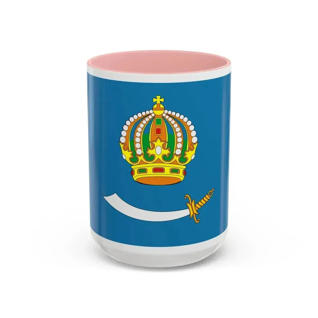 Flag of Astrakhan Oblast Russia - Accent Coffee Mug 15oz Pink - Go Mug Yourself