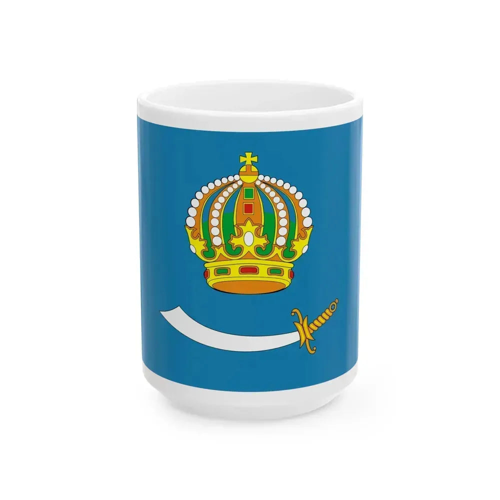 Flag of Astrakhan Oblast Russia - White Coffee Mug 15oz - Go Mug Yourself
