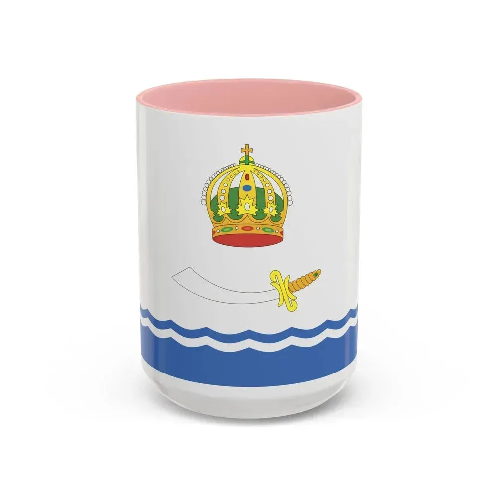 Flag of Astrakhan Russia - Accent Coffee Mug 15oz Pink - Go Mug Yourself