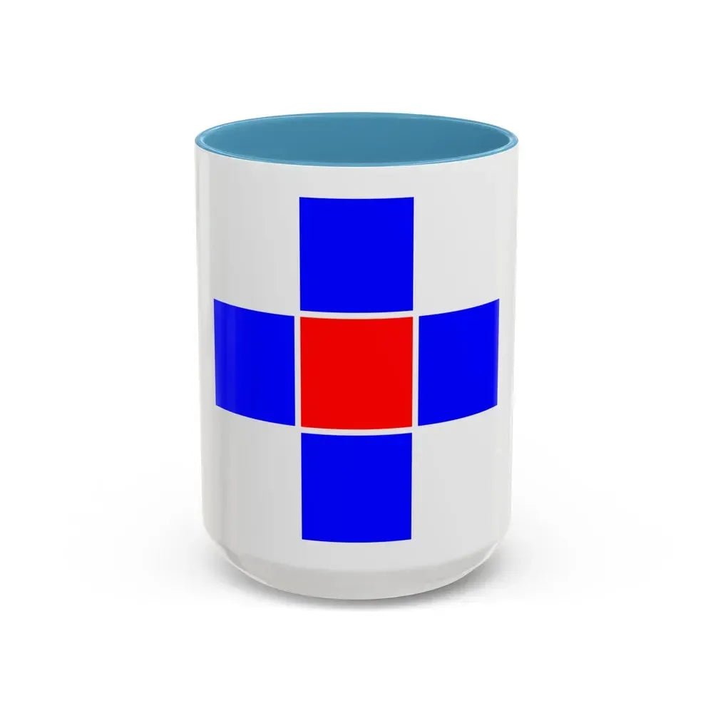 Flag of Attard Malta - Accent Coffee Mug 15oz Light Blue - Go Mug Yourself