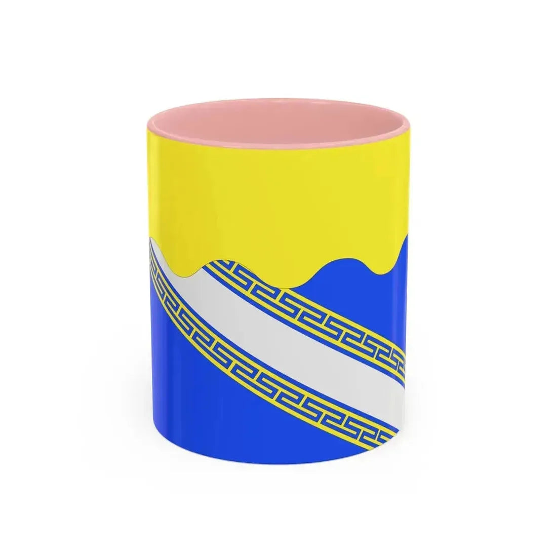 Flag of Aube France 2 - Accent Coffee Mug 11oz Pink - Go Mug Yourself