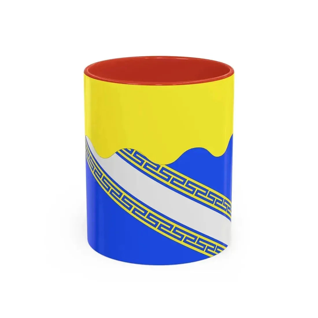 Flag of Aube France 2 - Accent Coffee Mug 11oz Red - Go Mug Yourself