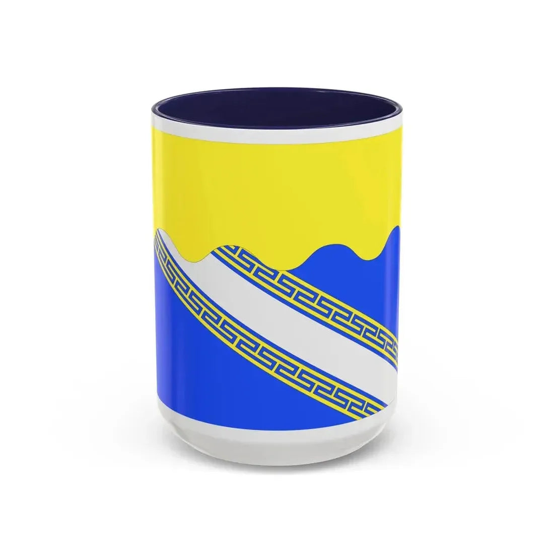 Flag of Aube France 2 - Accent Coffee Mug 15oz Navy - Go Mug Yourself
