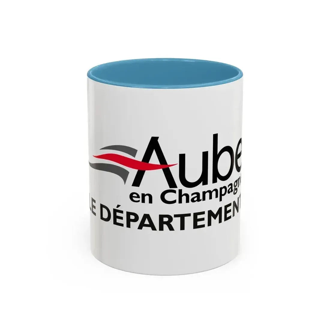 Flag of Aube France - Accent Coffee Mug 11oz Light Blue - Go Mug Yourself