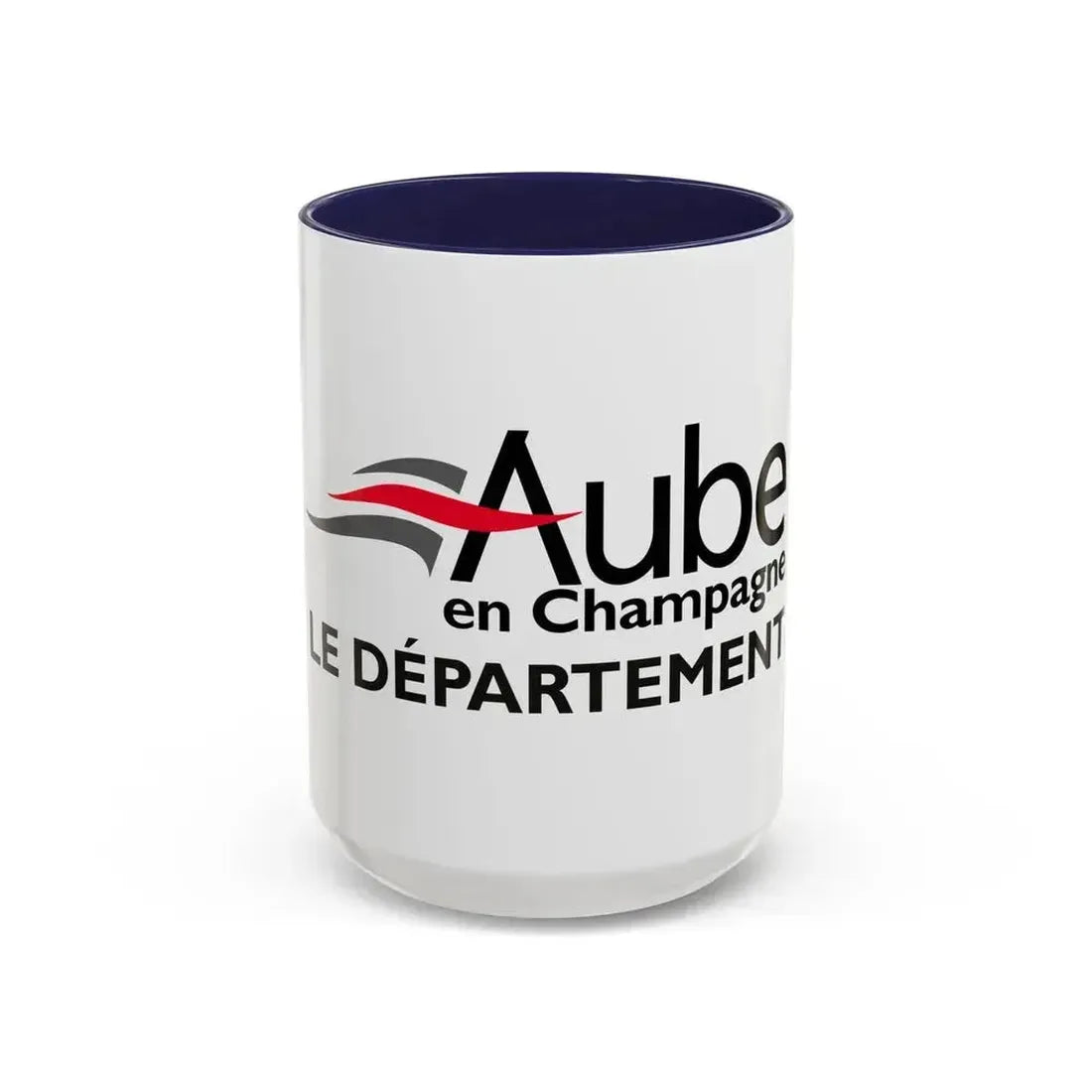 Flag of Aube France - Accent Coffee Mug 15oz Navy - Go Mug Yourself