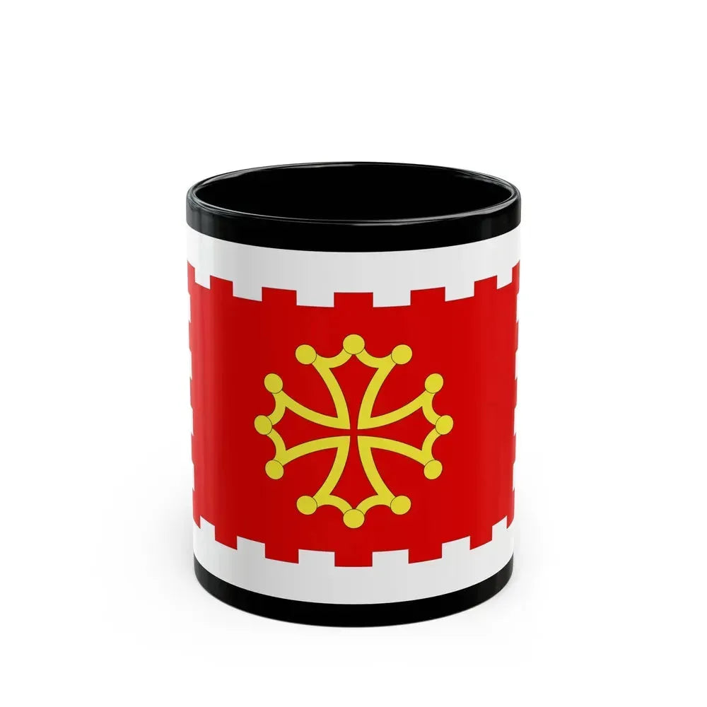 Flag of Aude France 2 - Black Coffee Mug 11oz - Go Mug Yourself