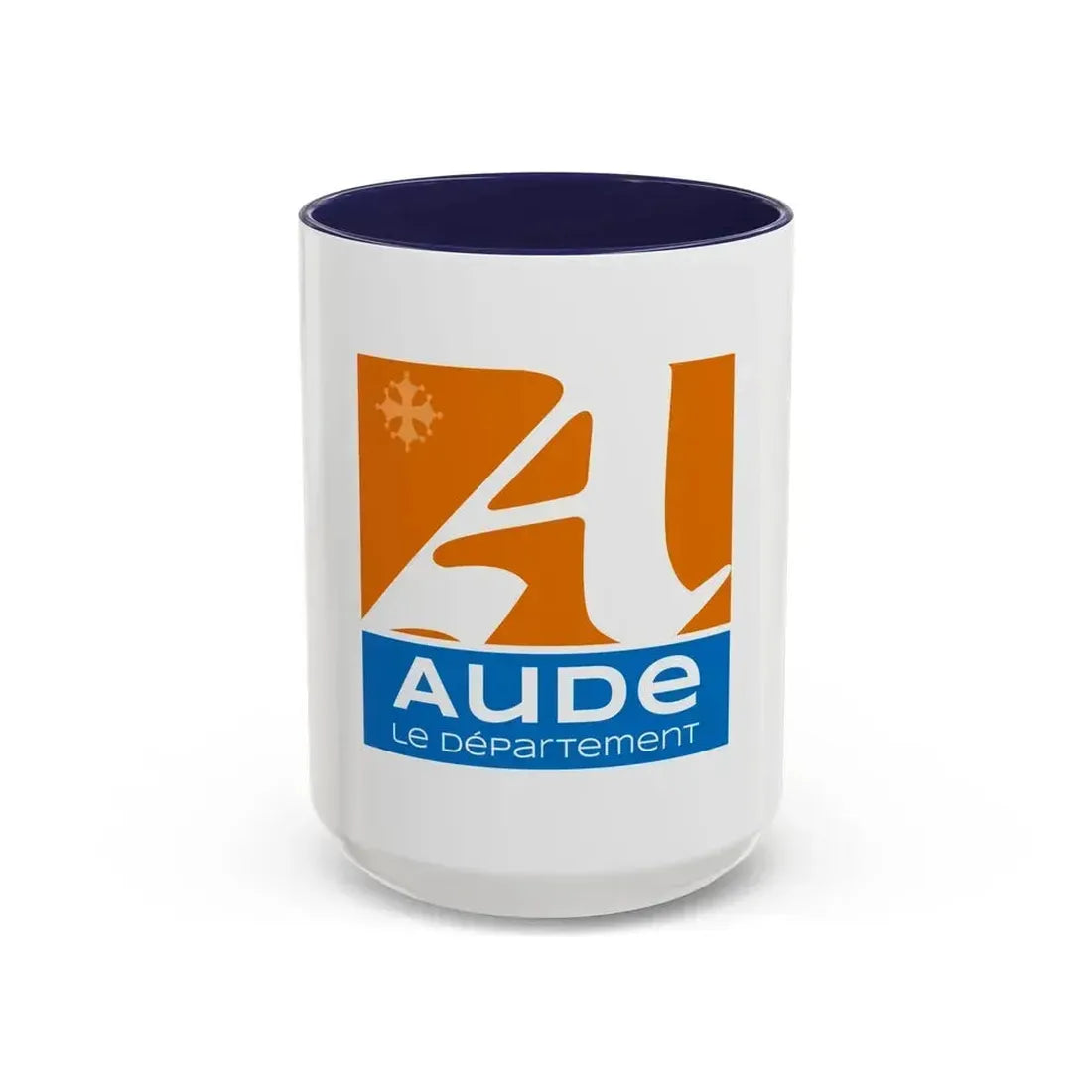 Flag of Aude France - Accent Coffee Mug 15oz Navy - Go Mug Yourself