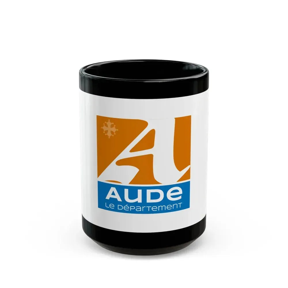 Flag of Aude France - Black Coffee Mug 15oz - Go Mug Yourself