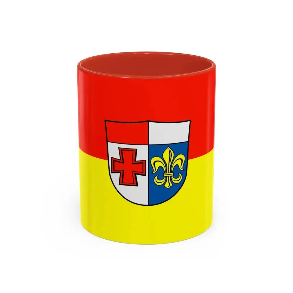 Flag of Augsburg Germany - Accent Coffee Mug 11oz Red - Go Mug Yourself