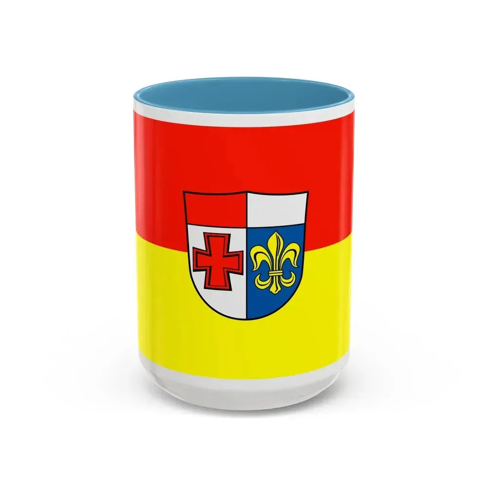 Flag of Augsburg Germany - Accent Coffee Mug 15oz Light Blue - Go Mug Yourself