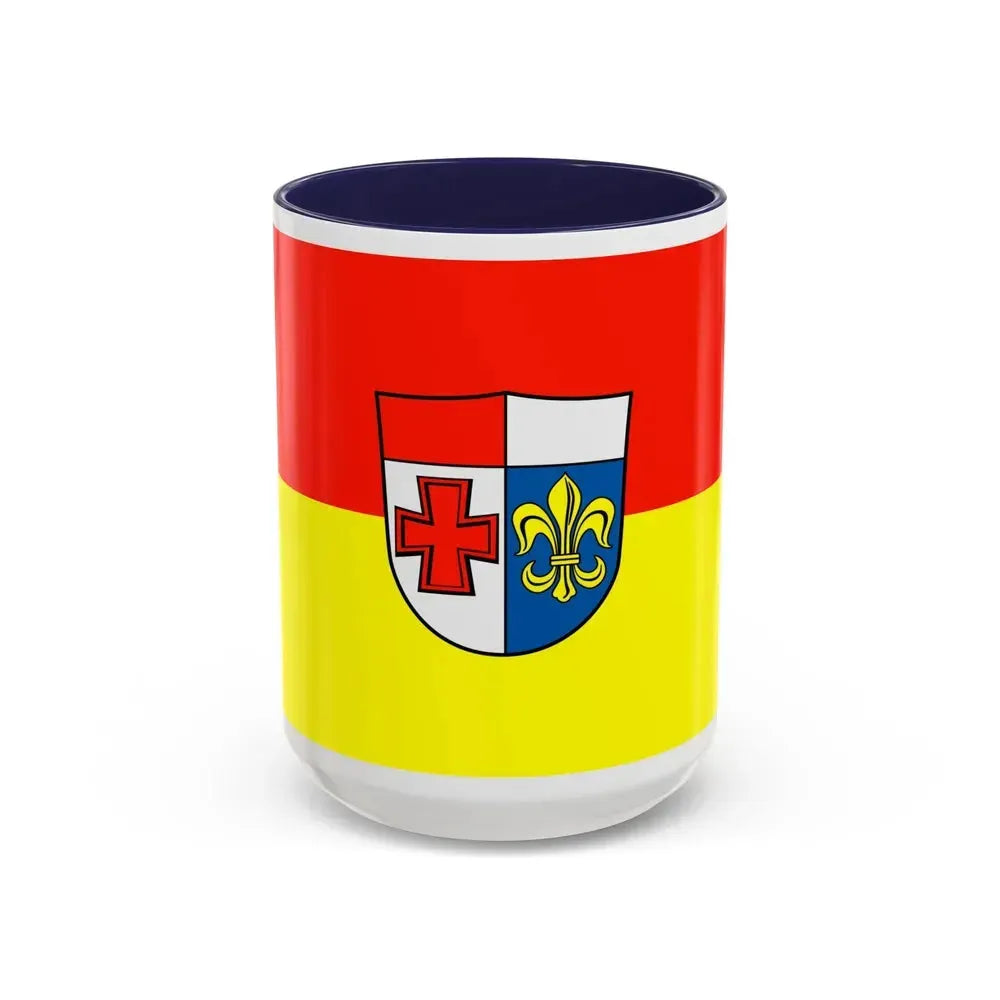 Flag of Augsburg Germany - Accent Coffee Mug 15oz Navy - Go Mug Yourself