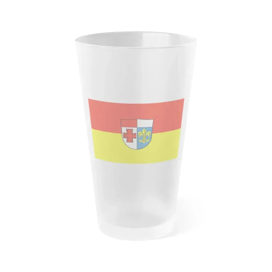 Flag of Augsburg Germany - Frosted Pint Glass 16oz 16oz Frosted - Go Mug Yourself
