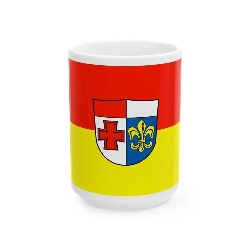 Flag of Augsburg Germany - White Coffee Mug 15oz - Go Mug Yourself