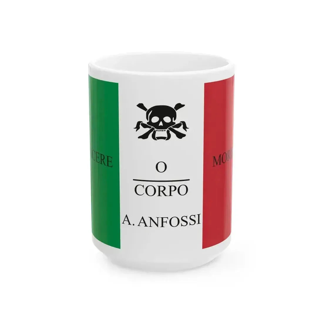Flag of Augusto Anfossi (Italy) White Coffee Mug 15oz - Go Mug Yourself