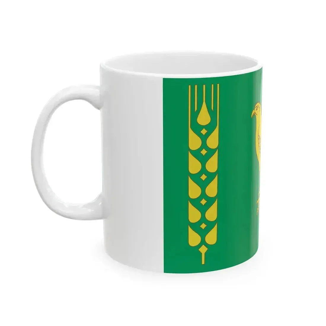 Flag of Aurgazinsky rayon (Russia) White Coffee Mug - Go Mug Yourself