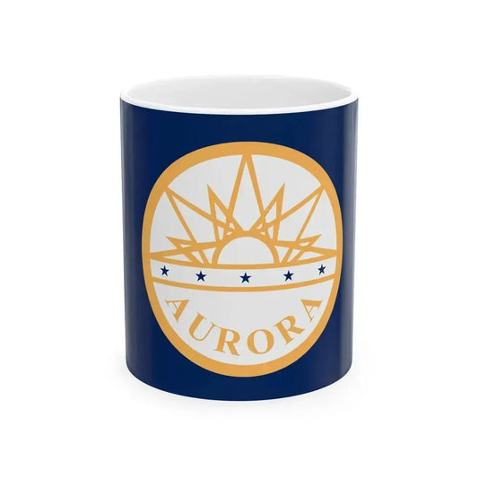 Flag of Aurora Colorado (United States) White Coffee Mug 11oz - Go Mug Yourself