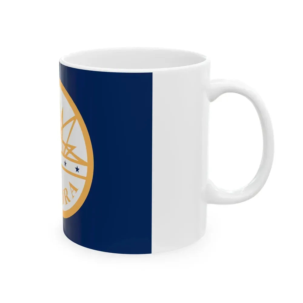 Flag of Aurora Colorado (United States) White Coffee Mug - Go Mug Yourself