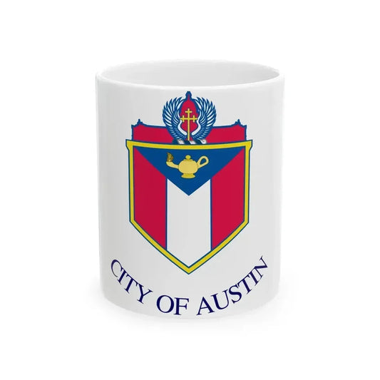 Flag of Austin Texas (United States) White Coffee Mug 11oz - Go Mug Yourself