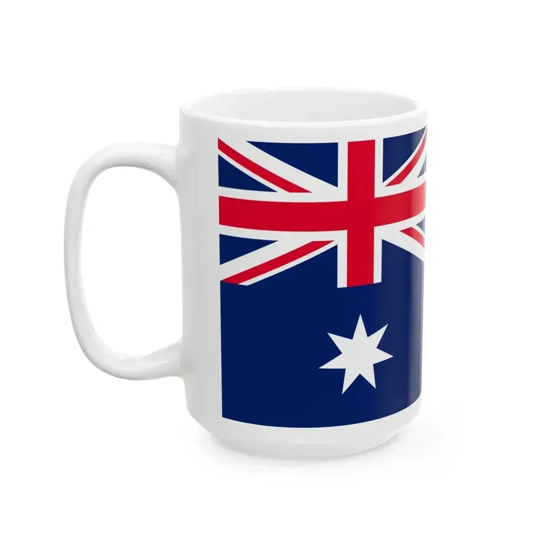 Flag of Australia as Paths (Australia) White Coffee Mug - Go Mug Yourself