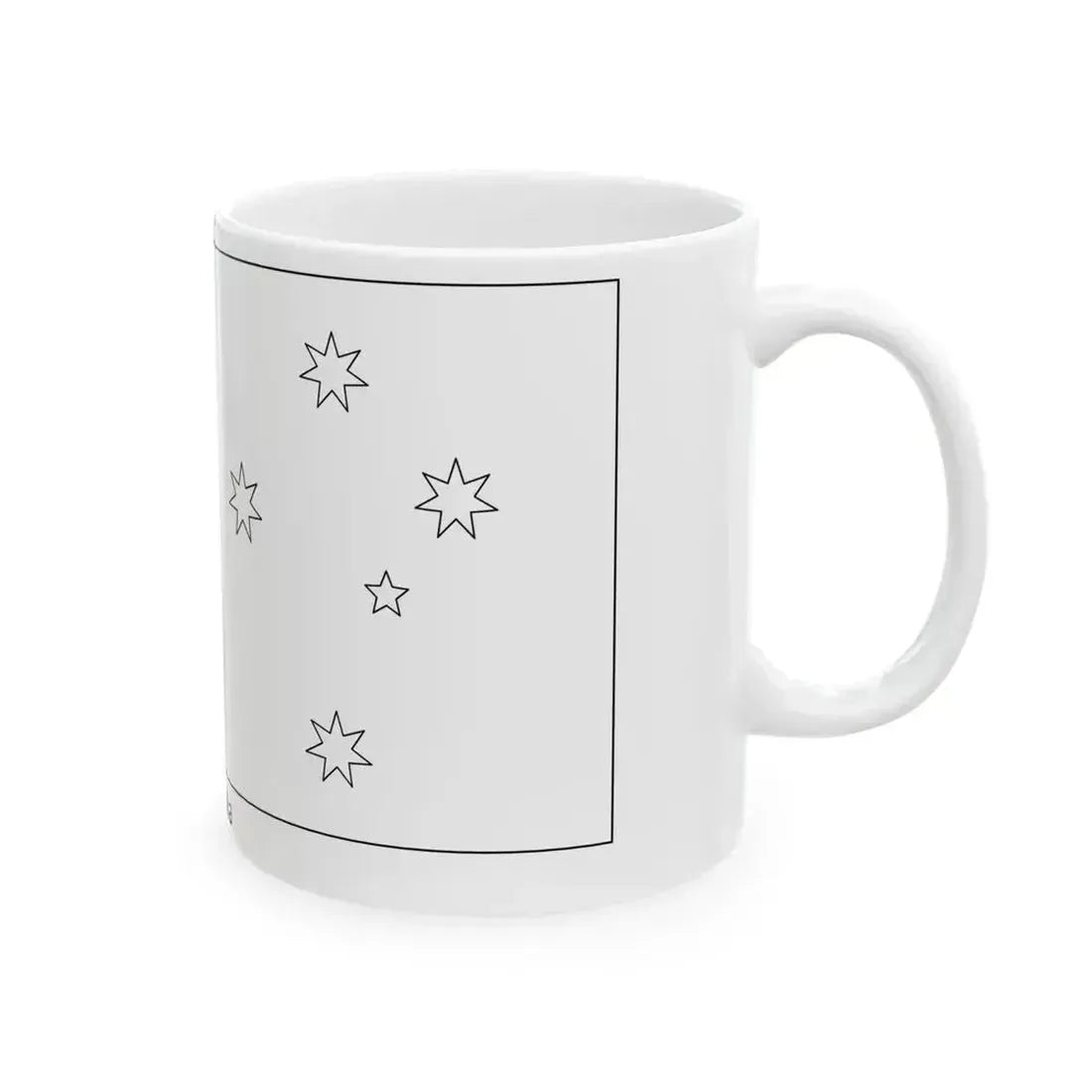 Flag of Australia colouring page (Australia) White Coffee Mug - Go Mug Yourself