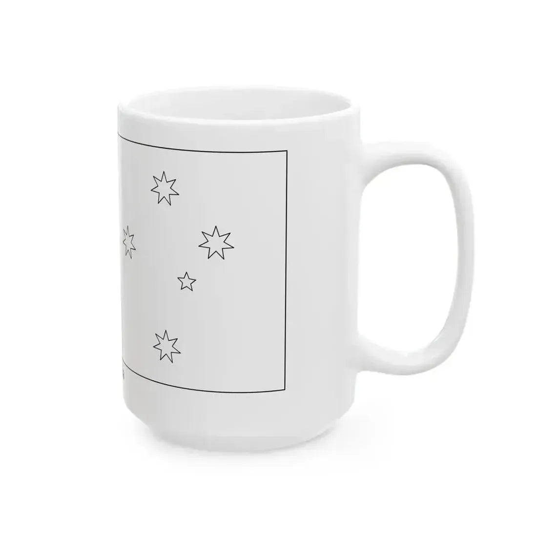 Flag of Australia colouring page (Australia) White Coffee Mug - Go Mug Yourself
