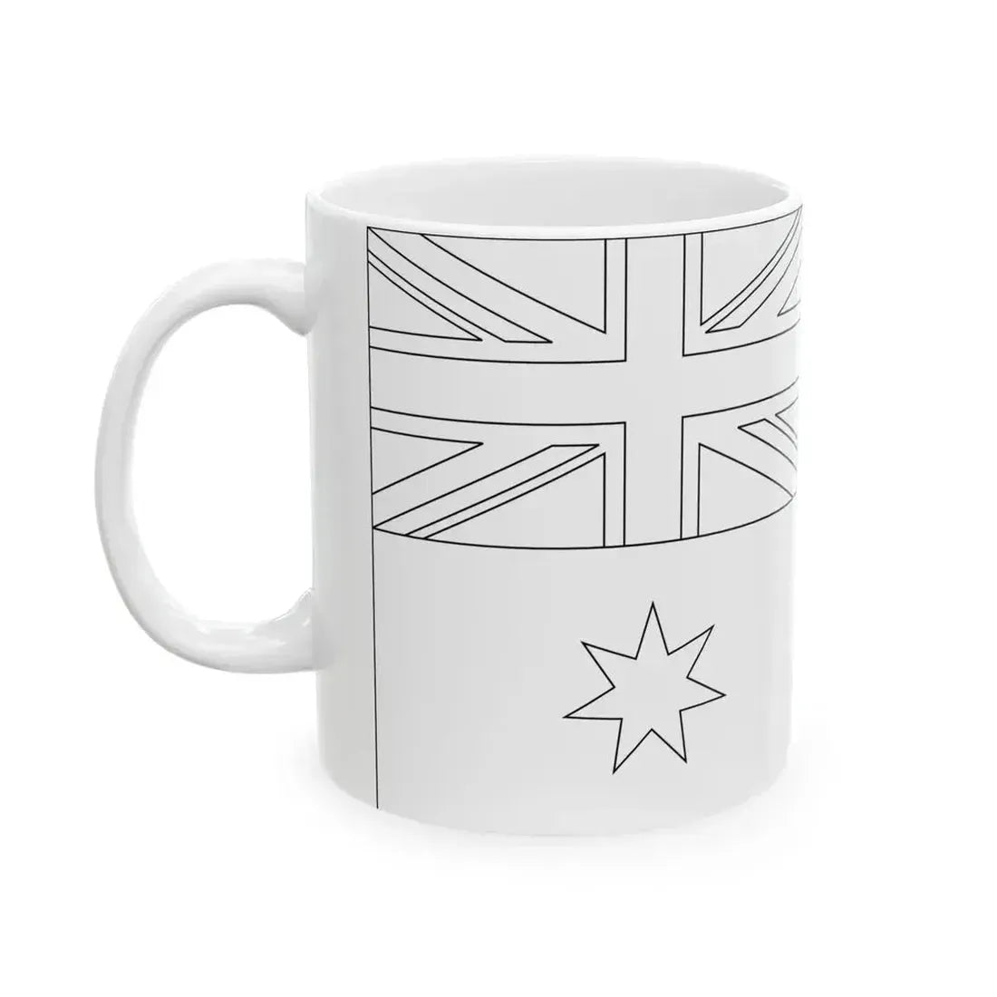 Flag of Australia template-Alpha-he (Australia) White Coffee Mug - Go Mug Yourself