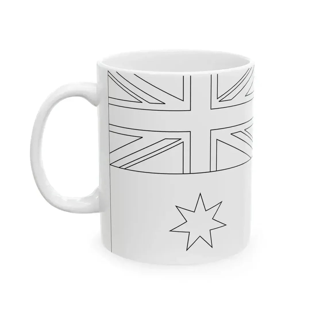 Flag of Australia template-Gamma-he (Australia) White Coffee Mug - Go Mug Yourself