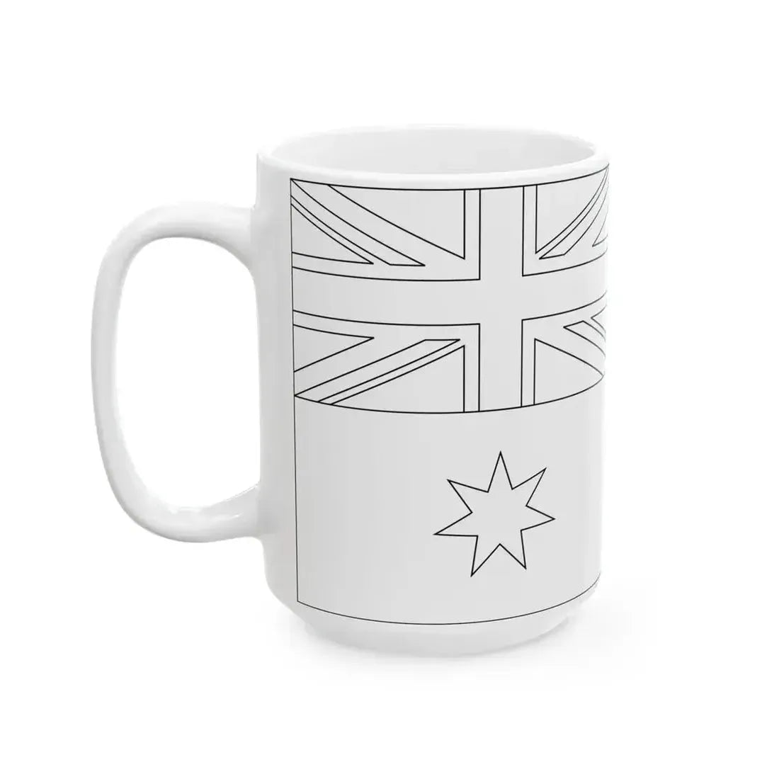 Flag of Australia template-Gamma-he (Australia) White Coffee Mug - Go Mug Yourself