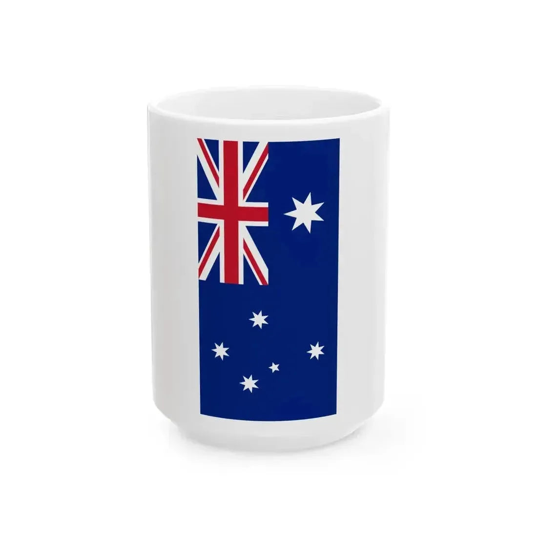 Flag of Australia vertical (Australia) White Coffee Mug 15oz - Go Mug Yourself