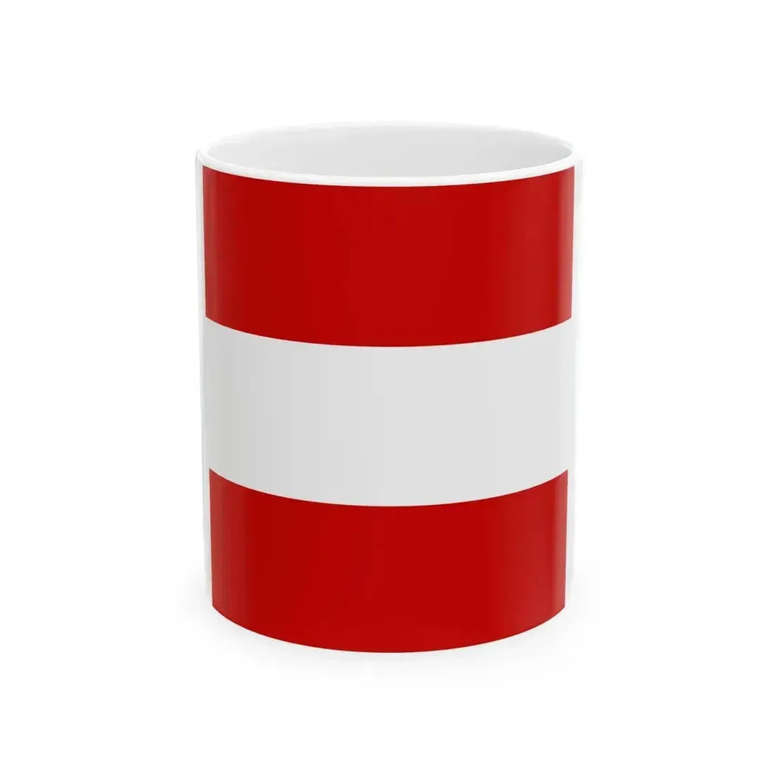 Flag of Austria 1-1 (Austria) White Coffee Mug 11oz - Go Mug Yourself