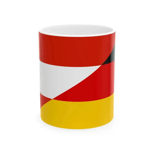 Flag of Austria and Germany (Austria) White Coffee Mug 11oz - Go Mug Yourself